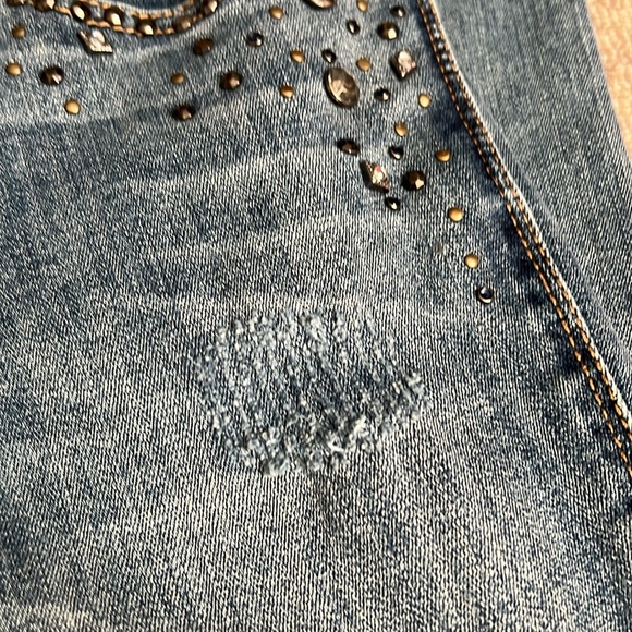 INC Denim Boyfriend Regular Fit Embellished Pocket Size 4 jeans - Picture 4 of 13